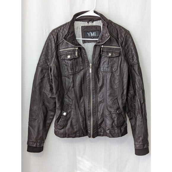 YMI Women's Brown Leather Jacket - Picture 2 of 10